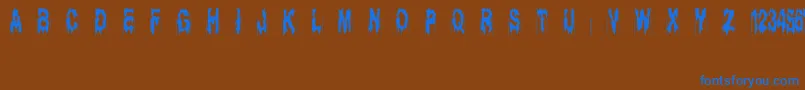 Шрифт Ghostbayou – синие шрифты на коричневом фоне