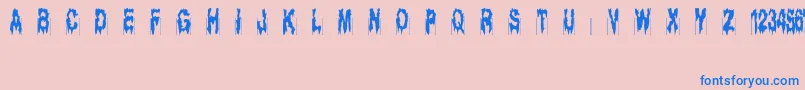 Ghostbayou Font – Blue Fonts on Pink Background