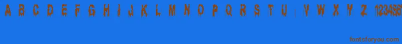 Шрифт Ghostbayou – коричневые шрифты на синем фоне
