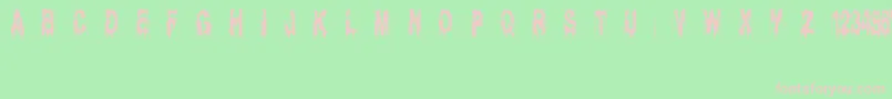 Czcionka Ghostbayou – różowe czcionki na zielonym tle