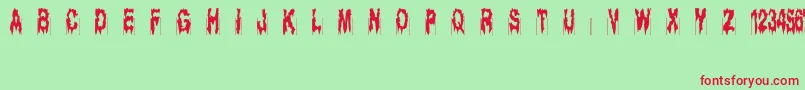 Ghostbayou Font – Red Fonts on Green Background