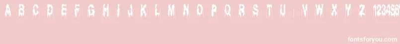 Ghostbayou-fontti – valkoiset fontit vaaleanpunaisella taustalla