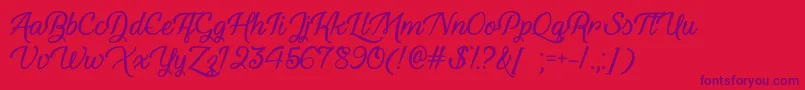 fuente YouthAndBeautyOtf – Fuentes Moradas Sobre Fondo Rojo