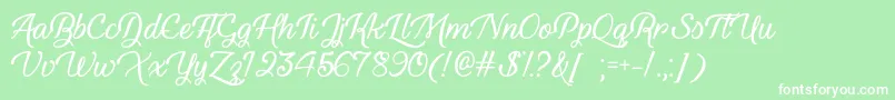 YouthAndBeautyOtf Font – White Fonts on Green Background