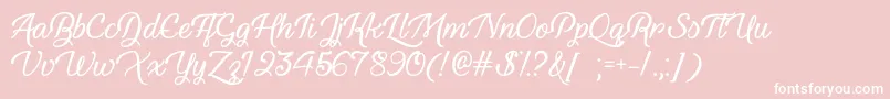 YouthAndBeautyOtf Font – White Fonts on Pink Background