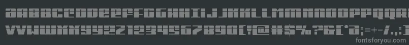 フォントMichigancondlaser – 黒い背景に灰色の文字