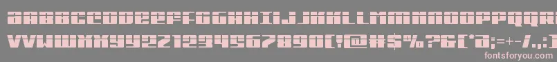 フォントMichigancondlaser – 灰色の背景にピンクのフォント