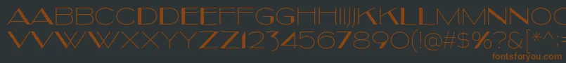 Kilsonburg-fontti – ruskeat fontit mustalla taustalla