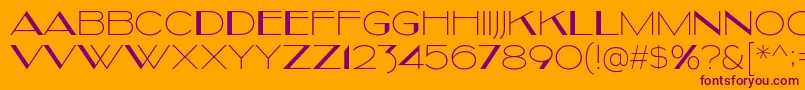 Kilsonburg Font – Purple Fonts on Orange Background
