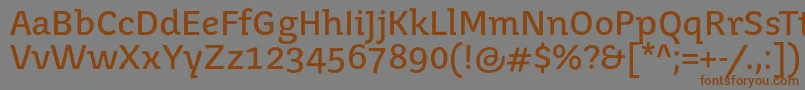 Juvenistext Font – Brown Fonts on Gray Background