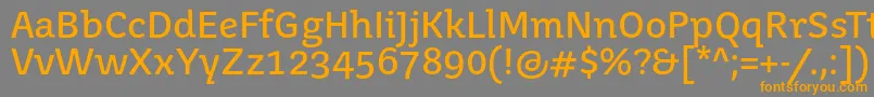 Juvenistext Font – Orange Fonts on Gray Background