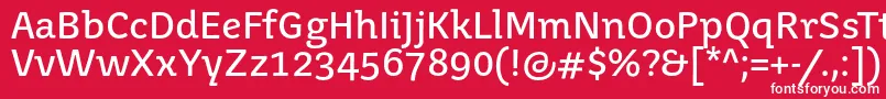 Juvenistext Font – White Fonts on Red Background
