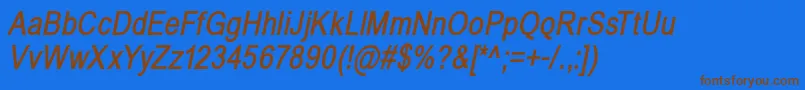 BabelsansBoldoblique Font – Brown Fonts on Blue Background