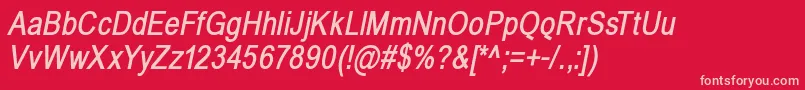BabelsansBoldoblique Font – Pink Fonts on Red Background