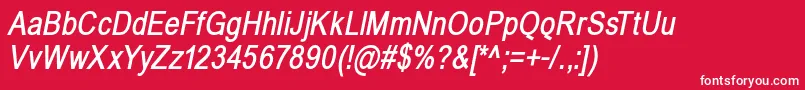 BabelsansBoldoblique Font – White Fonts on Red Background