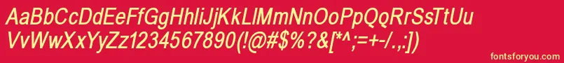 BabelsansBoldoblique Font – Yellow Fonts on Red Background