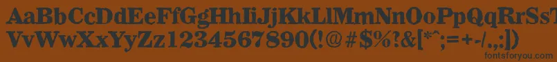 WichitaantiqueXboldRegular Font – Black Fonts on Brown Background