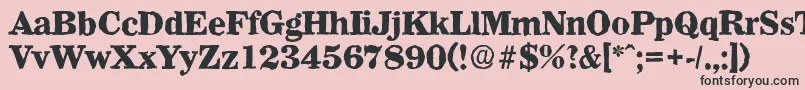 WichitaantiqueXboldRegular Font – Black Fonts on Pink Background