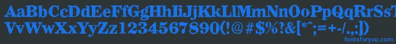 WichitaantiqueXboldRegular Font – Blue Fonts on Black Background