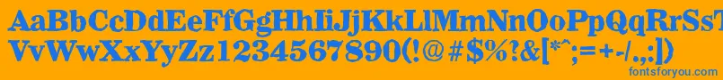 WichitaantiqueXboldRegular Font – Blue Fonts on Orange Background