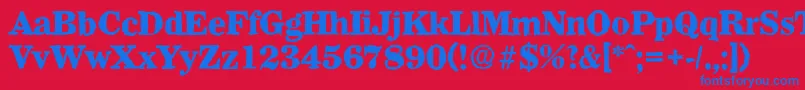 WichitaantiqueXboldRegular Font – Blue Fonts on Red Background