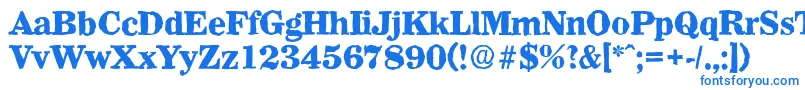 WichitaantiqueXboldRegular Font – Blue Fonts on White Background