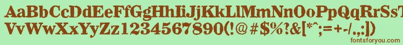 WichitaantiqueXboldRegular Font – Brown Fonts on Green Background