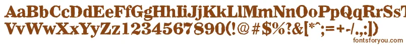 WichitaantiqueXboldRegular Font – Brown Fonts on White Background