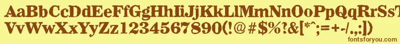 WichitaantiqueXboldRegular Font – Brown Fonts on Yellow Background