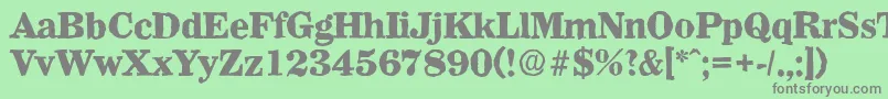 WichitaantiqueXboldRegular Font – Gray Fonts on Green Background