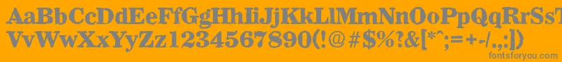 WichitaantiqueXboldRegular Font – Gray Fonts on Orange Background