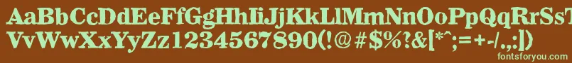 WichitaantiqueXboldRegular Font – Green Fonts on Brown Background