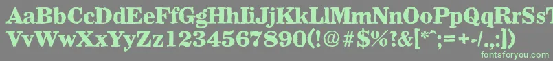 WichitaantiqueXboldRegular Font – Green Fonts on Gray Background