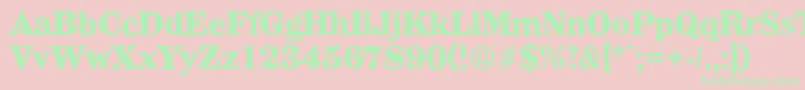 WichitaantiqueXboldRegular Font – Green Fonts on Pink Background