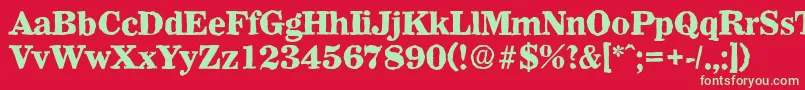 WichitaantiqueXboldRegular Font – Green Fonts on Red Background