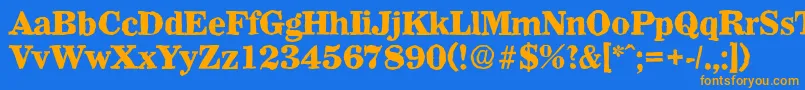 WichitaantiqueXboldRegular Font – Orange Fonts on Blue Background