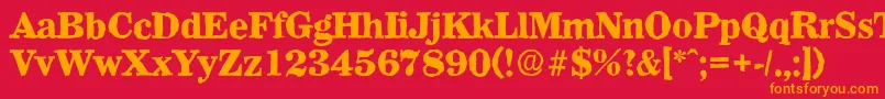 WichitaantiqueXboldRegular Font – Orange Fonts on Red Background