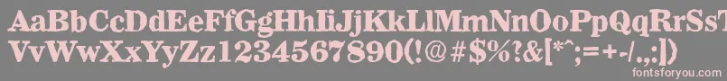 WichitaantiqueXboldRegular Font – Pink Fonts on Gray Background