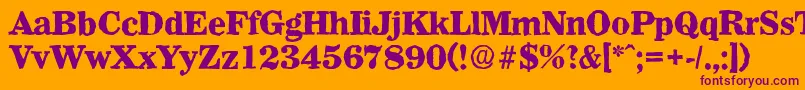 WichitaantiqueXboldRegular Font – Purple Fonts on Orange Background