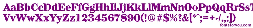 WichitaantiqueXboldRegular Font – Purple Fonts on White Background