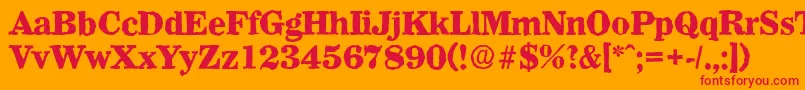 WichitaantiqueXboldRegular Font – Red Fonts on Orange Background