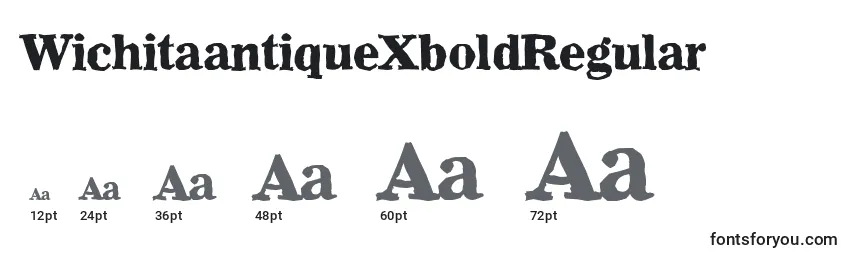 Размеры шрифта WichitaantiqueXboldRegular