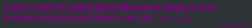 Шрифт WhitinCondensedblack – фиолетовые шрифты на чёрном фоне