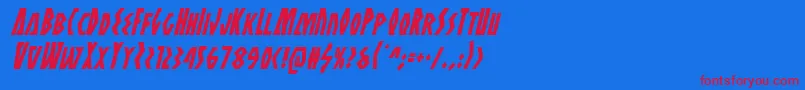 Antikytheracondital Font – Red Fonts on Blue Background