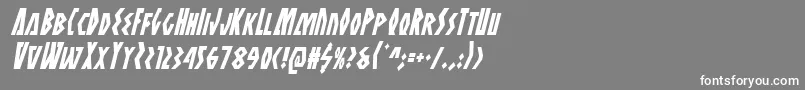 フォントAntikytheracondital – 灰色の背景に白い文字