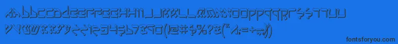 JerusalemShadow Font – Black Fonts on Blue Background