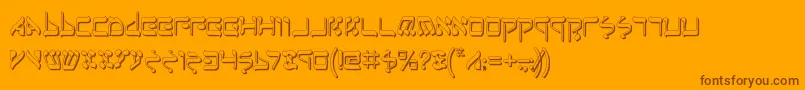 JerusalemShadow Font – Brown Fonts on Orange Background