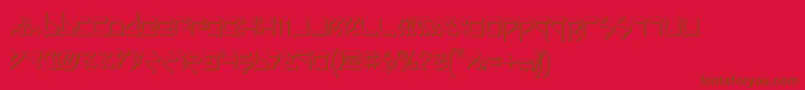 JerusalemShadow Font – Brown Fonts on Red Background