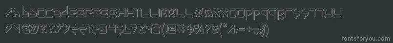 JerusalemShadow Font – Gray Fonts on Black Background