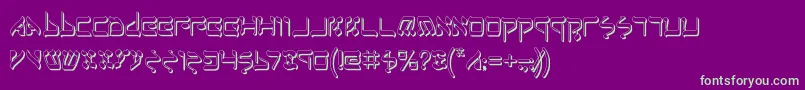 JerusalemShadow Font – Green Fonts on Purple Background